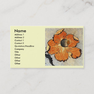 Tarjeta De Visita Amapolas de Katsushika Hokusai