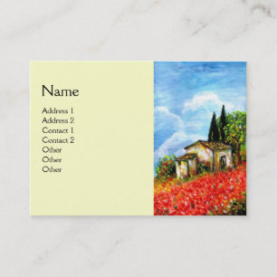 TARJETA DE VISITA AMAPOLAS EN TOSCANA