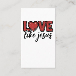 Tarjeta De Visita Amar como Jesús Diseño de camiseta cristiana vinta