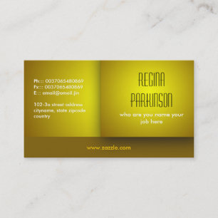 tarjeta de visita amarilla