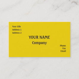 Tarjeta De Visita Amarillo