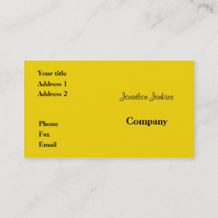Tarjeta De Visita Amarillo