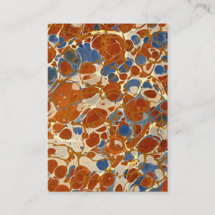 Tarjeta De Visita Amarillo abstracto veteado de la nata del rojo