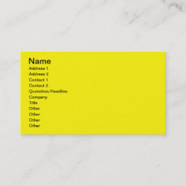 Tarjeta De Visita Amarillo brillante