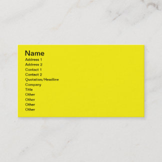 Tarjeta De Visita Amarillo brillante