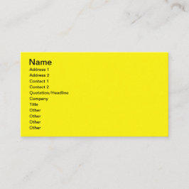 Tarjeta De Visita Amarillo brillante