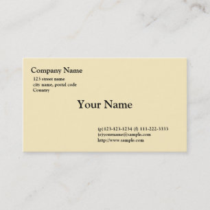 Tarjeta De Visita amarillo claro