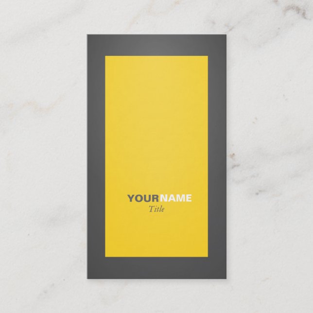 Tarjeta De Visita Amarillo con precaución de grupo (Anverso)