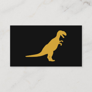 Tarjeta De Visita Amarillo de dinosaurio