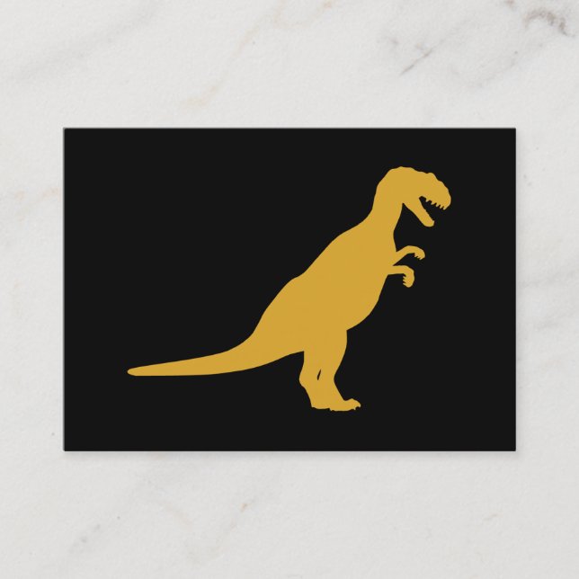 Tarjeta De Visita Amarillo de dinosaurio (Anverso)