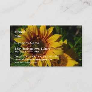 Tarjeta De Visita Amarillo de los girasoles