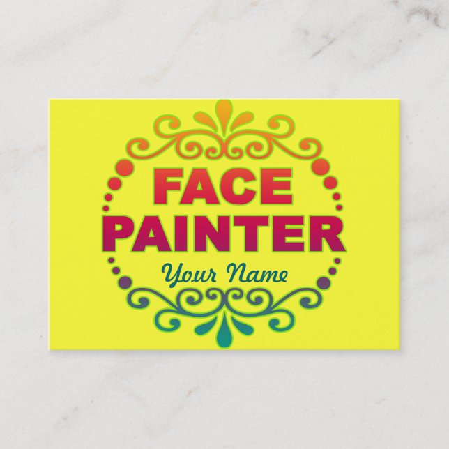 Tarjeta De Visita Amarillo del arco iris (Anverso)