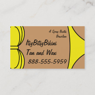 Tarjeta De Visita Amarillo del bikini