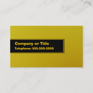Tarjeta De Visita Amarillo en negro en amarillo