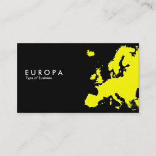 Tarjeta De Visita Amarillo EUROPA - Negro