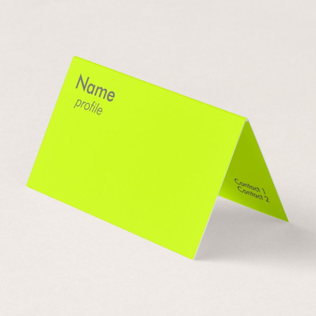 Tarjeta De Visita amarillo fluorescente (Anverso)