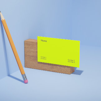 Tarjeta De Visita amarillo fluorescente