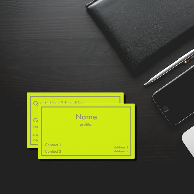 Tarjeta De Visita amarillo fluorescente (Subido por el creador)