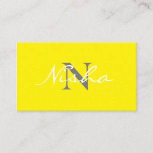 Tarjeta De Visita Amarillo moderno