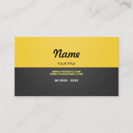 Tarjeta De Visita Amarillo moderno