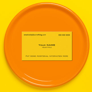 Tarjeta De Visita Amarillo moderno