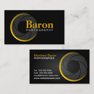 Tarjeta De Visita Amarillo moderno del fotógrafo