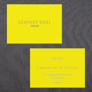 Tarjeta De Visita Amarillo neón brillante y dorado