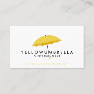 Tarjeta De Visita amarillo paraguas