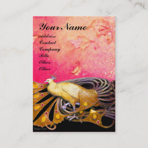 Tarjeta De Visita amarillo PEACOCK