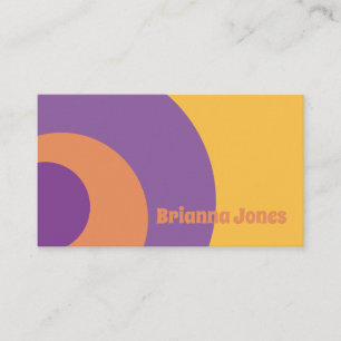 Tarjeta De Visita Amarillo, púrpura y Naranja