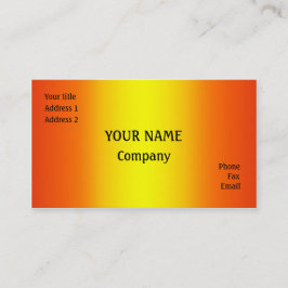 Tarjeta De Visita Amarillo y naranja