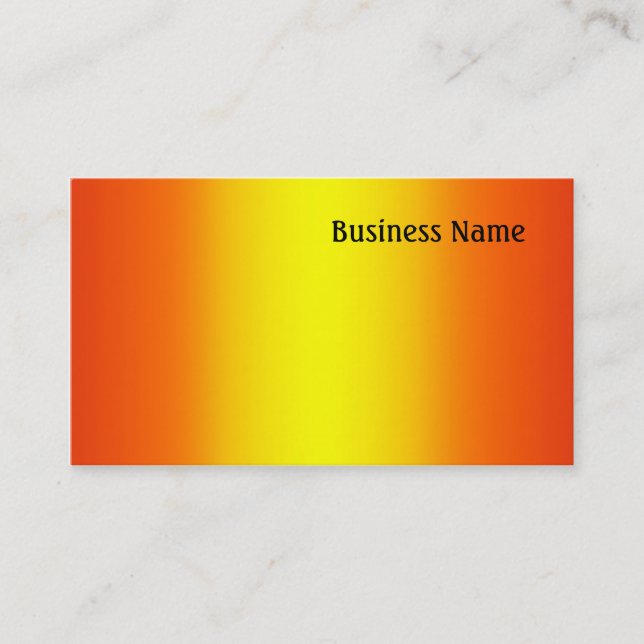 Tarjeta De Visita Amarillo y naranja (Anverso)