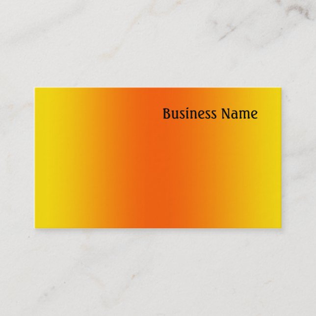 Tarjeta De Visita Amarillo y naranja (Anverso)