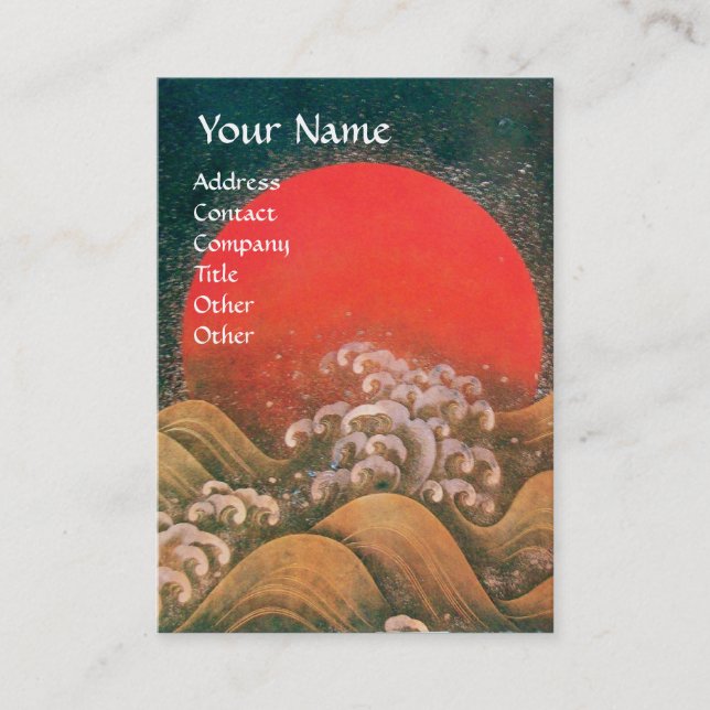 Tarjeta De Visita AMATERASU , SUN GODDESS , rojo marrón negro (Anverso)