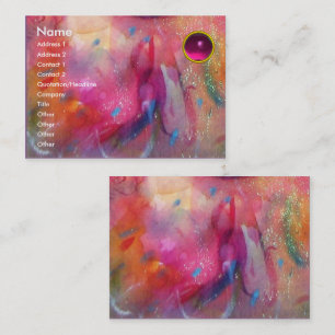 Tarjeta De Visita AMATISTA ABSTRACTA, púrpura azul rosada roja