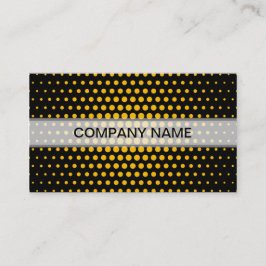 Tarjeta De Visita Amber Techno puntos negro moderno