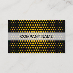 Tarjeta De Visita Amber Techno puntos negro moderno