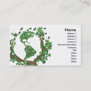 Tarjeta de visita ambiental del árbol del mundo