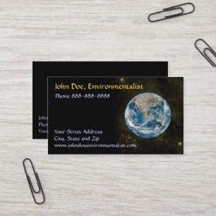 Tarjeta De Visita Ambientalista astronómico
