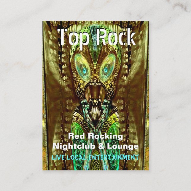 Tarjeta De Visita Ambiente extranjero paranormal (Anverso)