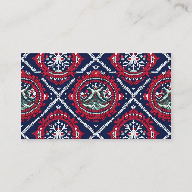 Tarjeta De Visita Ambiente romántico en una casa cálida en invierno (Anverso)