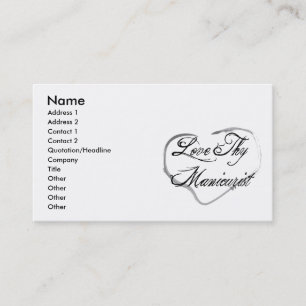 Tarjeta De Visita Ame a Thy manicuro