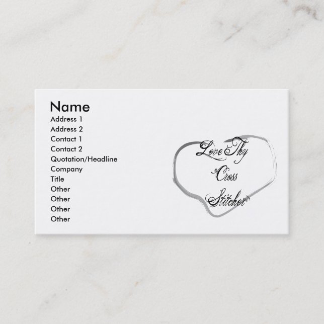 Tarjeta De Visita Ame Thy grapadora cruzada (Anverso)