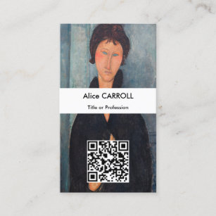 Tarjeta De Visita Amedeo Modigliani - Mujer con ojos azules - Código