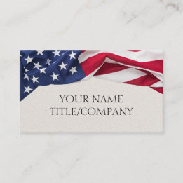 Tarjeta De Visita American Flag Company Name Paper Texture