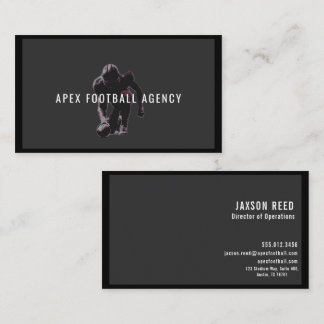 Tarjeta De Visita American Football Sports Management-Rising Red