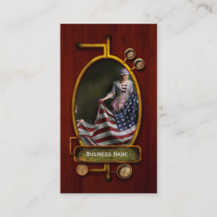 Tarjeta De Visita Americana - Bandera - Nacimiento de la bandera ame