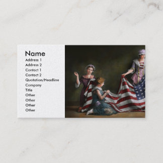 Tarjeta De Visita Americana - Bandera - Nacimiento de la bandera est
