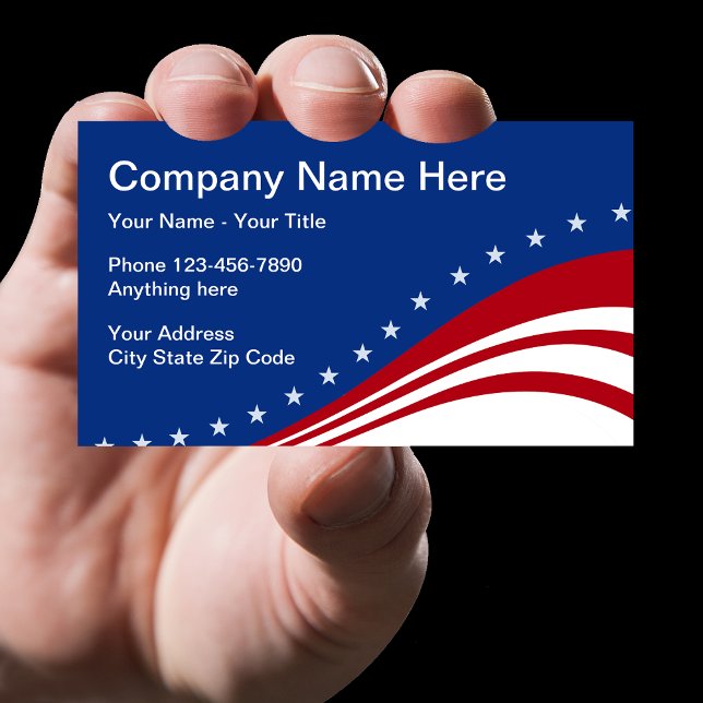Tarjeta De Visita Americana Patriótica (Subido por el creador)