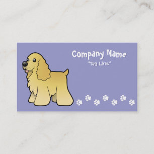 Tarjeta De Visita Americano cocker spaniel del dibujo animado